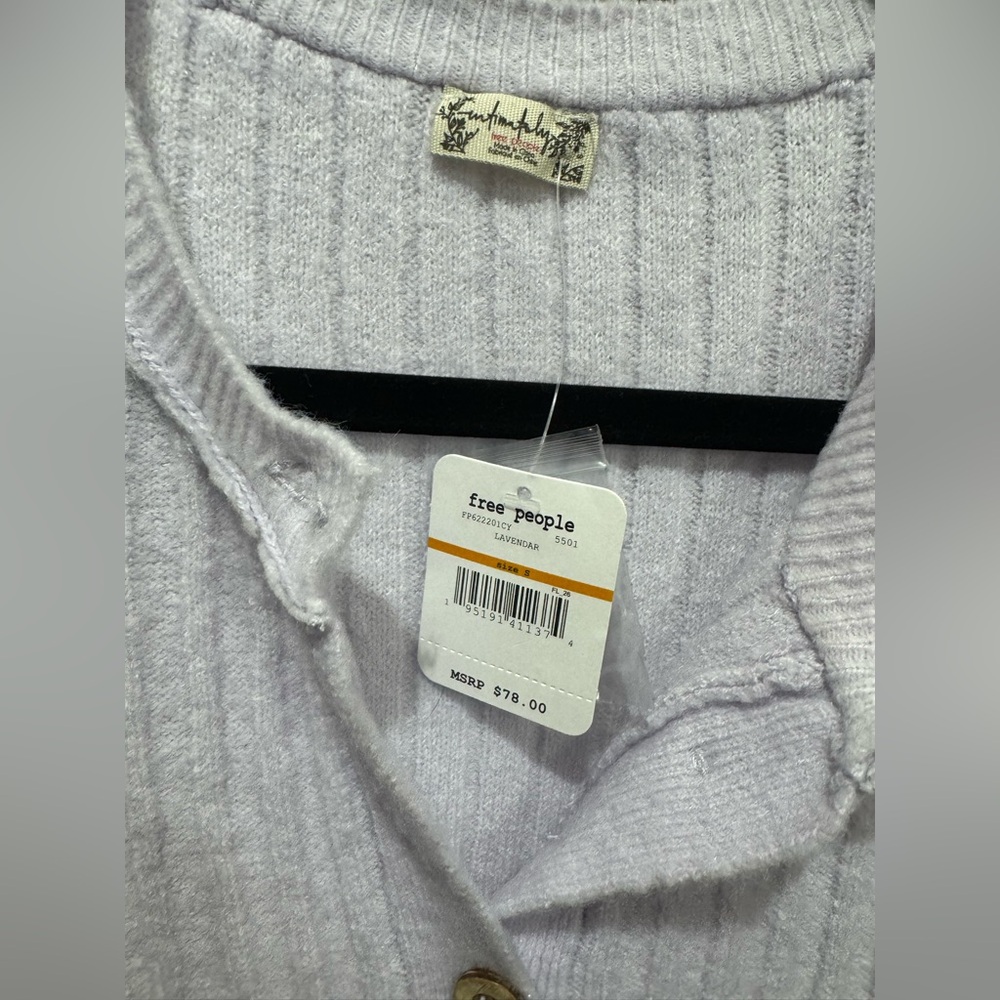 Free People Intimately Lavender Textured Top - Picture 2 of 4